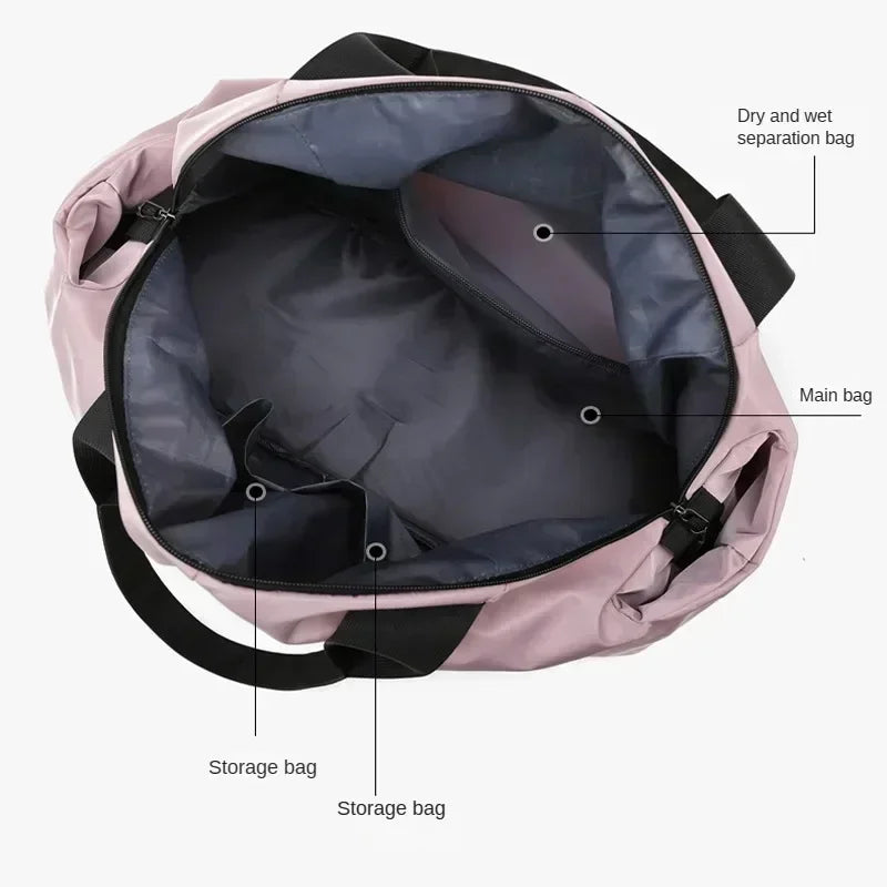 Large Capacity Yoga Bag Women Waterproof Swimming Sports Bags Gym Bag Multifunction Hand Travel Duffle Weekend Package