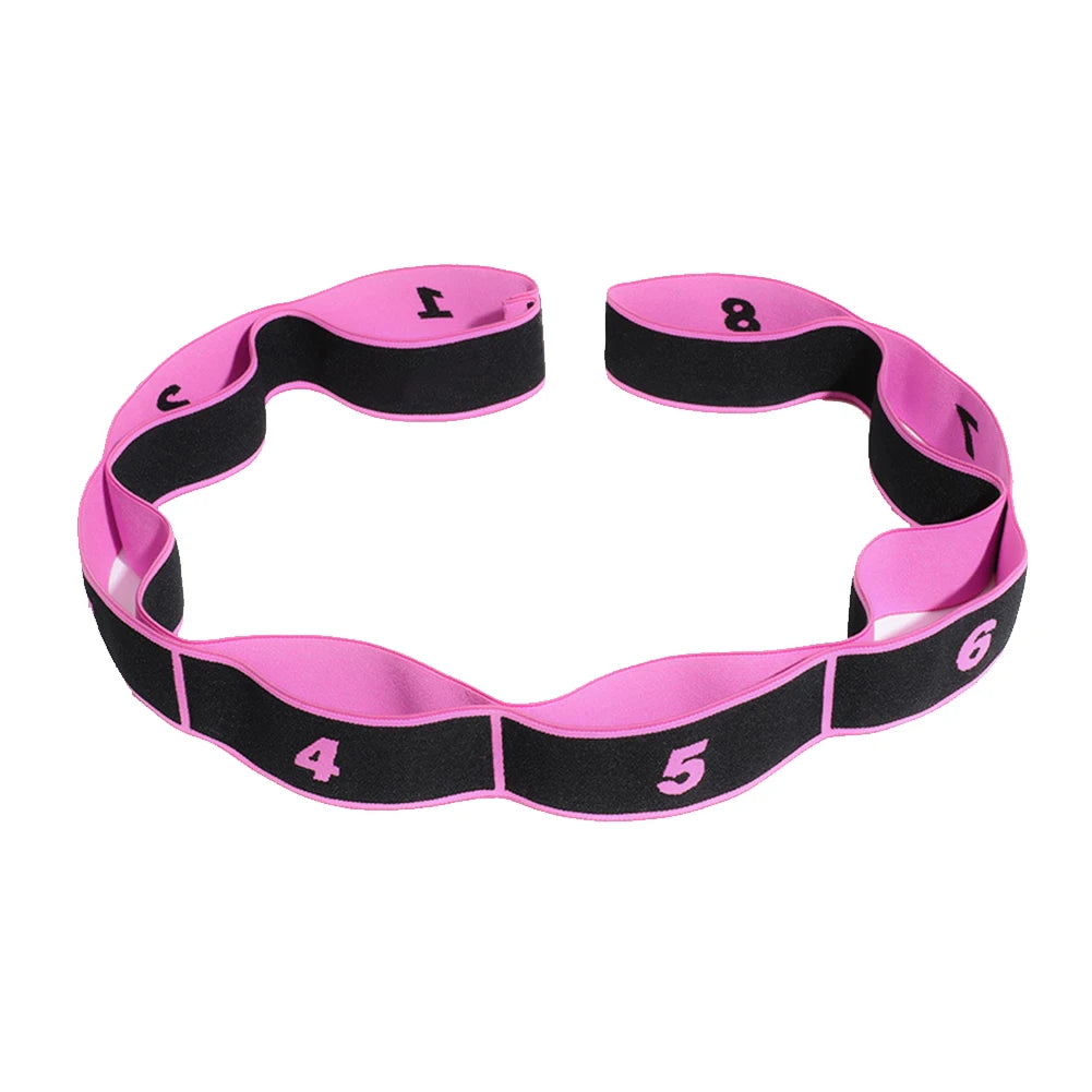 Women Yoga Belt Yoga Stretch Strap Colorful Belt Fitness Exercise Rope Figure Waist Leg Resistance Fitness Bands Stretcher Belt